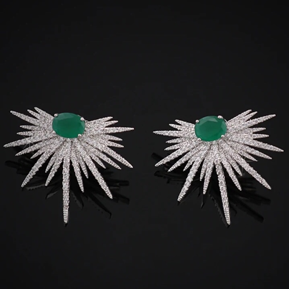 18k 3ct Starburst Earrings